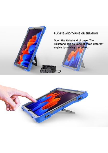 Samsung Galaxy Tab S7 S8 T970 X800 S7FE T730 S9 X810 S9 FE X610 360°DÖNEBILEN Pc Silikon Tablet Kılıfı (Yurt Dışından) fiyatları