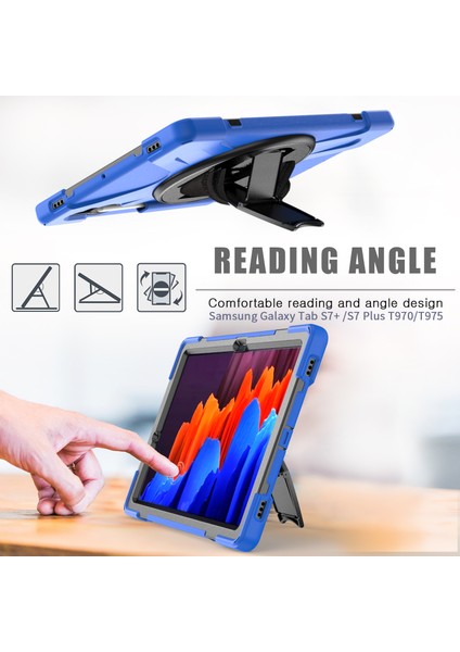 Samsung Galaxy Tab S7 S8 T970 X800 S7FE T730 S9 X810 S9 FE X610 360°DÖNEBILEN Pc Silikon Tablet Kılıfı (Yurt Dışından) fırsatları