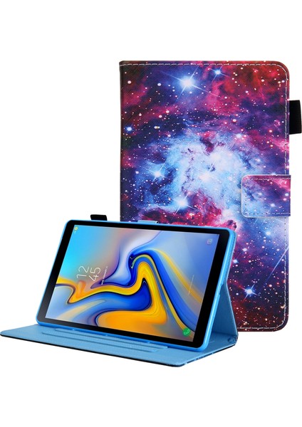 Desen Baskı Kart Tutucu Samsung Galaxy Tab A8 10.5 (2021) SM X200 X205 A8 10.5 (2022) YILDIZLI Gökyüzü Tablet Kılıfı (Yurt Dışından)