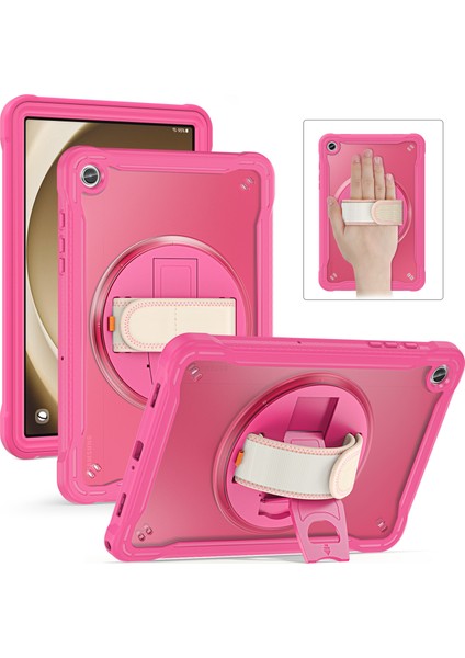 Samsung Galaxy Tab A9 Pc Tpu Döner El Kayışı Tablet Kılıfı (Yurt Dışından)