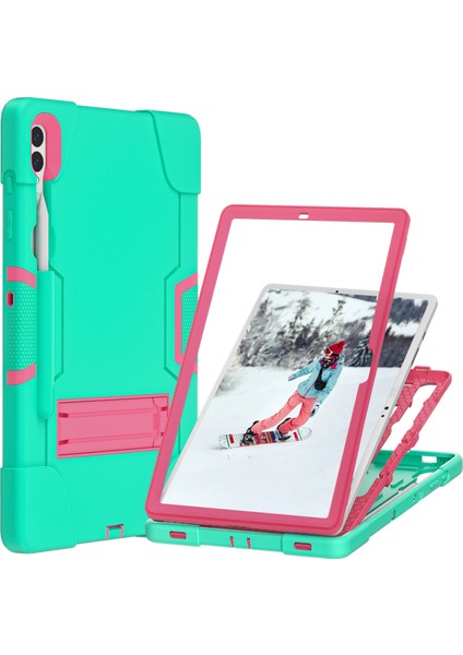 Samsung Galaxy Tab S9 Kick Stand Çift Silikon Pc Nane Tablet Kılıfı (Yurt Dışından) fiyatları