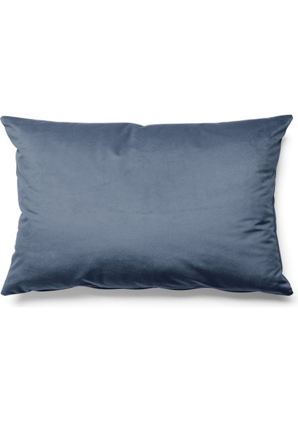 Düz Renk - Tek Renk Kırlent Kılıfı Döşemelik Süet Kumaş 50*30 Cm - Koyu Mavi