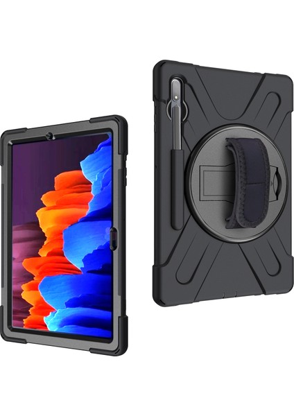 Samsung Galaxy Tab S7 S8 T970 X800 S7FE T730 S9 X810 S9 FE X610 360°DÖNEBILEN Pc Silikon Tablet Kılıfı (Yurt Dışından)