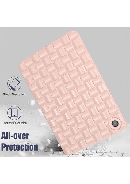 Samsung Galaxy Tab A8 10.5 (2021) X200 TAB A8 10.5 (2022) Tpu Esnek Arka Dokuma Doku Koruyucu Tablet Kılıfı (Yurt Dışından)