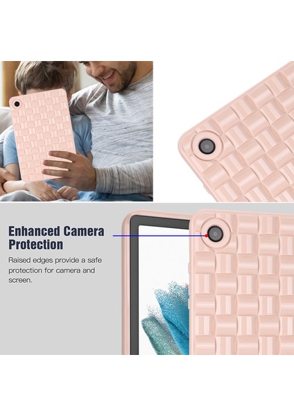 Samsung Galaxy Tab A8 10.5 (2021) X200 TAB A8 10.5 (2022) Tpu Esnek Arka Dokuma Doku Koruyucu Tablet Kılıfı (Yurt Dışından)