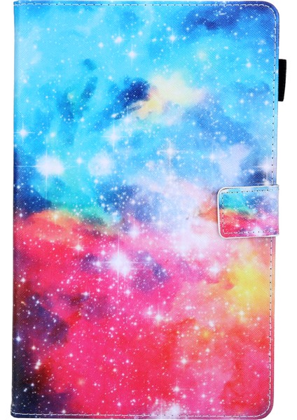 Desen Baskı Deri Samsung Galaxy Tab A7 Lite 8.7 (2021) T220 T225 UNIVERSE Kart Tutucu Standı Tablet Kılıfı (Yurt Dışından)