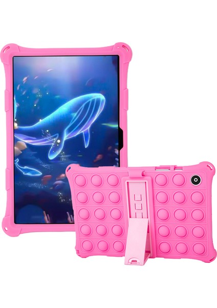 Samsung Galaxy Tab A8 10.5 (2021 2022) Fidget Pop Oyuncaklar Itin Kacık Yumuşak Silikon Koruyucu Katlanabilir Kickstand Tablet Kılıfı (Yurt Dışından)