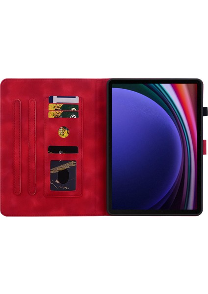 Samsung Galaxy Tab S9 tab S7 tab S8 Pu Deri Tpu Zambak Çiçeği Standı Tablet Kılıfı (Yurt Dışından)