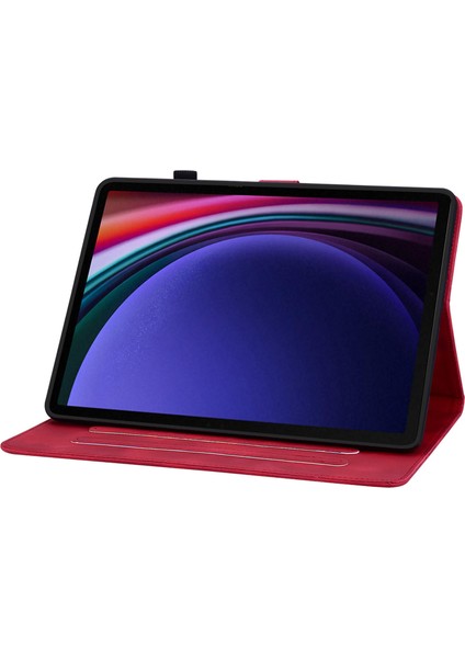 Samsung Galaxy Tab S9 tab S7 tab S8 Pu Deri Tpu Zambak Çiçeği Standı Tablet Kılıfı (Yurt Dışından)