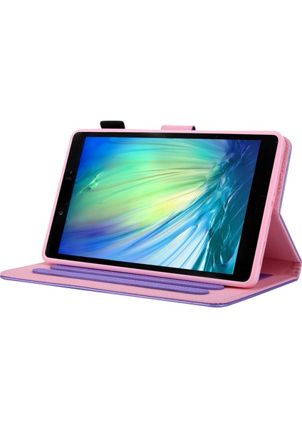Çizgiler Doku Serin Deri Samsung Galaxy Tab A 8.0 Wi Fi (2019) SM T290 Tablet Kılıfı (Yurt Dışından)
