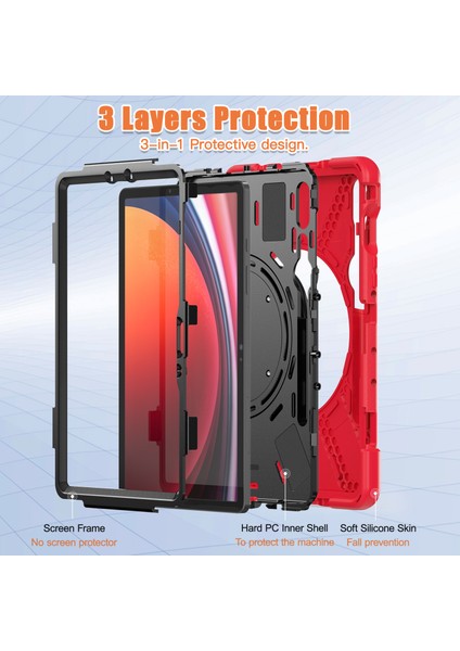 Samsung Galaxy Tab S9 Fe s9 s8 s7 Sert Pc Yumuşak Silikon Dönen Tablet Kılıfı (Yurt Dışından) indirimleri