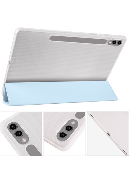 Samsung Galaxy Tab S9 Üç Katlı Stand Kalem Yuvası Tablet Kılıfı (Yurt Dışından)