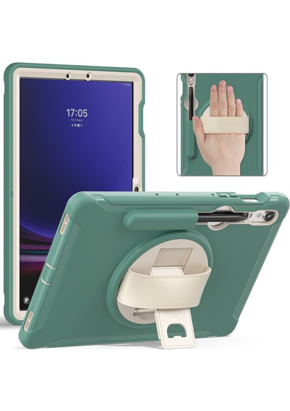 Samsung Galaxy Tab S9 Fe s7 T870 S8 X700 S9 X710 Pc Tpu Kalem Yuvası Zümrüt Tablet Kılıfı (Yurt Dışından)