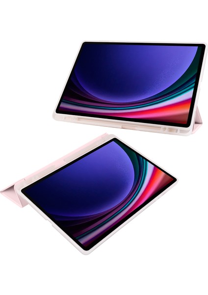 Samsung Galaxy Tab S9 Üç Katlı Standı Kalem Yuvası Tablet Kılıfı (Yurt Dışından)