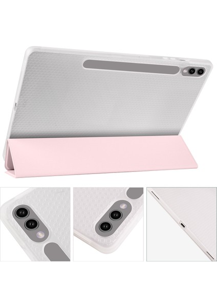 Samsung Galaxy Tab S9 Üç Katlı Standı Kalem Yuvası Tablet Kılıfı (Yurt Dışından)
