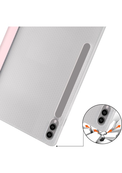 Samsung Galaxy Tab S9 Üç Katlı Standı Kalem Yuvası Tablet Kılıfı (Yurt Dışından)