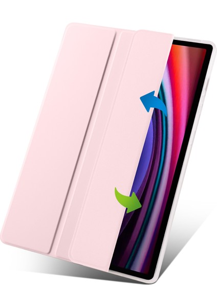 Samsung Galaxy Tab S9 Üç Katlı Standı Kalem Yuvası Tablet Kılıfı (Yurt Dışından)