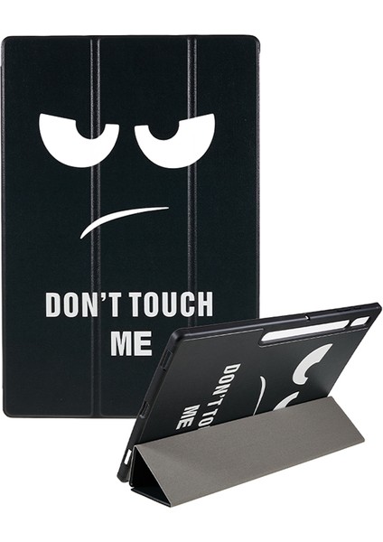 Samsung Galaxy Tab S8 Ultra Üç Katlı Stand Pu Deri Desen Baskı Bana Dokunma Tablet Kılıfı (Yurt Dışından)