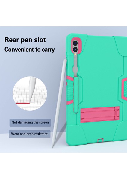 Samsung Galaxy Tab S9 Kick Stand Çift Silikon Pc Nane Tablet Kılıfı (Yurt Dışından) indirimleri