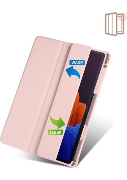 Samsung Galaxy Tab S8 Ultra Üç Katlı Standı Pu Deri Tpu Akrilik Akıllı Tablet Kılıfı (Yurt Dışından) fiyatları