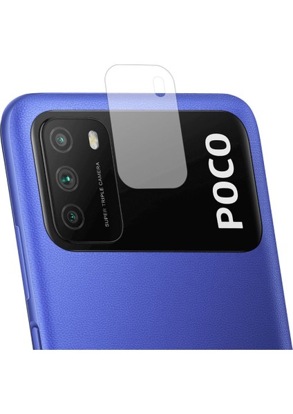 Xiaomi Poco M3 Kamera Lens Koruyucu Nano Cam Şeffaf Tam Kaplama