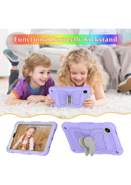 Samsung Galaxy Tab A9 Şekli Silikon Pc Omuz Askılı Koruyucu Bej Tablet Kılıfı (Yurt Dışından) fırsatları