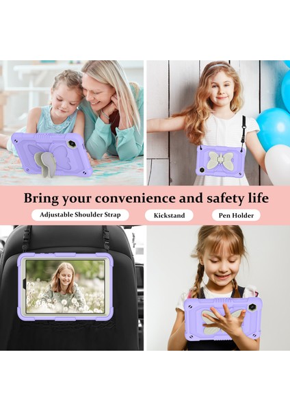 Samsung Galaxy Tab A9 Şekli Silikon Pc Omuz Askılı Koruyucu Bej Tablet Kılıfı (Yurt Dışından) indirimleri