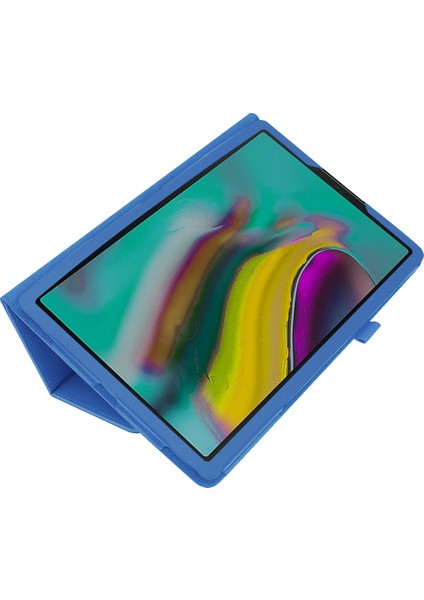 Litchi Doku Deri Standı Koruyucu Samsung Galaxy Tab S5E SM T720 Tablet Kılıfı (Yurt Dışından)