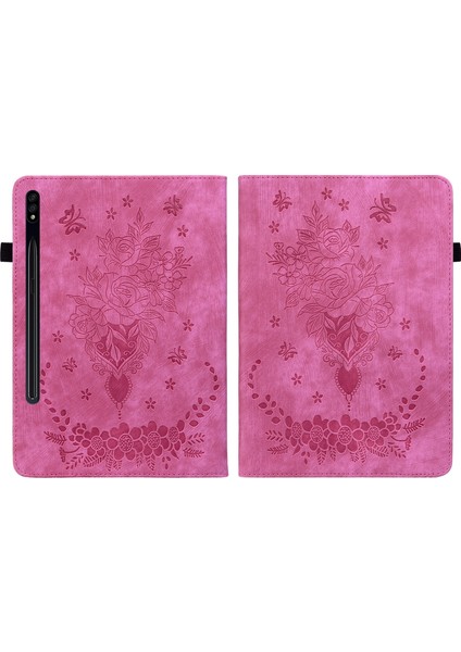 Samsung Galaxy Tab S9 s9 Fe Standı Folio Pu Deri Baskılı Kart Tutucu Tablet Kılıfı (Yurt Dışından)