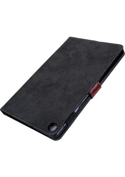 Tpu Pu Deri Standlı Samsung Galaxy Tab A7 10.4 (2020 2022) T500 T505 SIYAH Tablet Kılıfı (Yurt Dışından)
