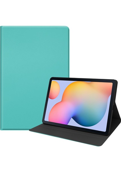 Samsung Galaxy Tab S6 Lite (2020 2022 2024) Cyan Standlı Pu Deri Koruyucu Tablet Kılıfı (Yurt Dışından)