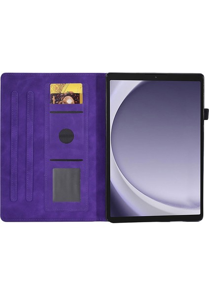 Samsung Galaxy Tab A9 Pu Deri Kart Tutucu Stand Tablet Kılıfı (Yurt Dışından)