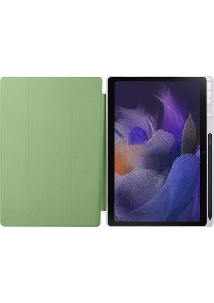 Samsung Galaxy Tab A8 10.5 (2021 2022) Üç Katlı Stand Pu Deri Otomatik Uyandırma uyku Kalem Yuvası Matcha Tablet Kılıfı (Yurt Dışından)