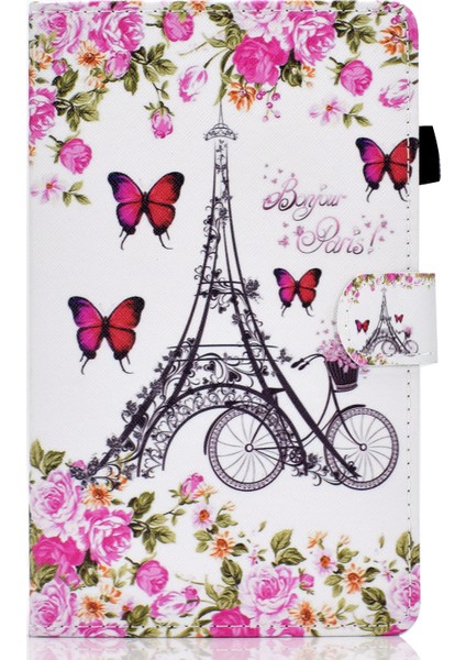 Samsung Galaxy Tab A7 10.4 (2020 2022) T500 EYFEL Kulesi Kart Tutuculu Baskı Derisi Tablet Kılıfı (Yurt Dışından) fiyatları