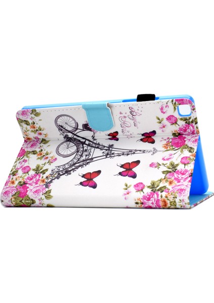 Samsung Galaxy Tab A7 10.4 (2020 2022) T500 EYFEL Kulesi Kart Tutuculu Baskı Derisi Tablet Kılıfı (Yurt Dışından) fırsatları