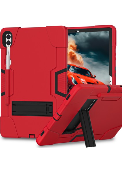 Samsung Galaxy Tab S9 Kick Stand Çift Silikon Pc Tablet Kılıfı (Yurt Dışından)