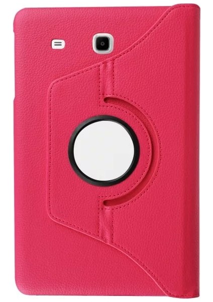 Samsung Galaxy Tab E 9.6 T560 T561 ROSE Litchi Doku Döner Stand Deri Tablet Kılıfı (Yurt Dışından)