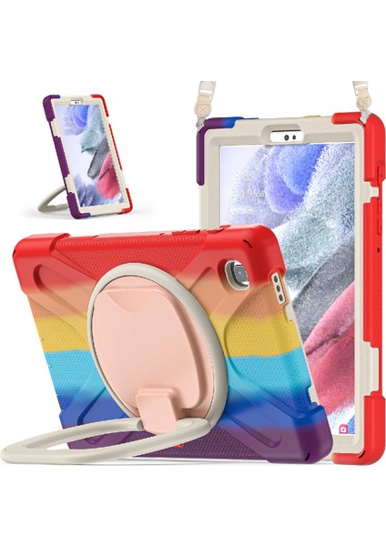 Samsung Galaxy Tab A7 Lite 8 7 Inç 360 Derece Dönebilen Ayaklık Omuz Askılı Hibrit (B Stili) Tablet Kılıfı (Yurt Dışından)