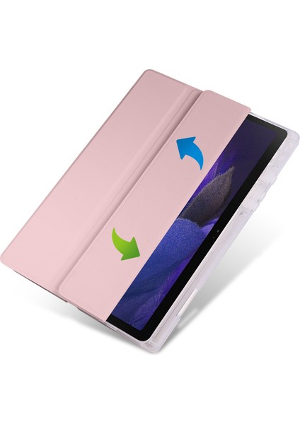 Samsung Galaxy Tab A8 10.5 (2021 2022) Üç Katlı Stand Pu Deri Otomatik Uyandırma uyku Kalem Yuvası Tablet Kılıfı (Yurt Dışından)