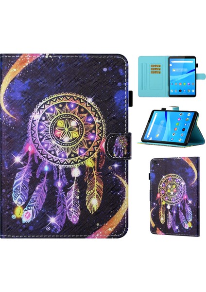 Samsung Galaxy Tab A9 Kart Yuvaları Desen Baskı Çanı Tablet Kılıfı (Yurt Dışından)