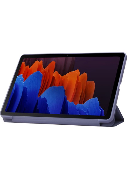 Samsung Galaxy Tab S9 Çizilmez Pu Silikon Üçe Katlanmış Stand Tablet Kılıfı (Yurt Dışından)