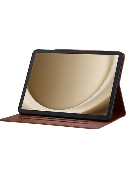 Samsung Galaxy Tab A9 X210 X215 X216 Kart Yuvaları Pu Deri Folio Tablet Kılıfı (Yurt Dışından)