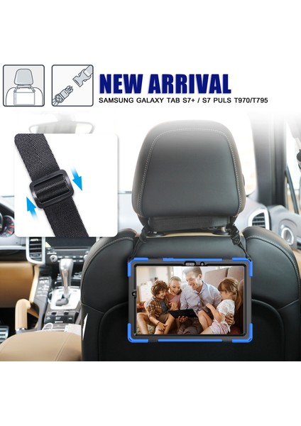 Samsung Galaxy Tab S7 T870 T875 S8 X700 S9 X710 S9 Fe X510 360°DÖNEBILEN Pc Silikon Omuz Askılı Tablet Kılıfı (Yurt Dışından) fırsatları