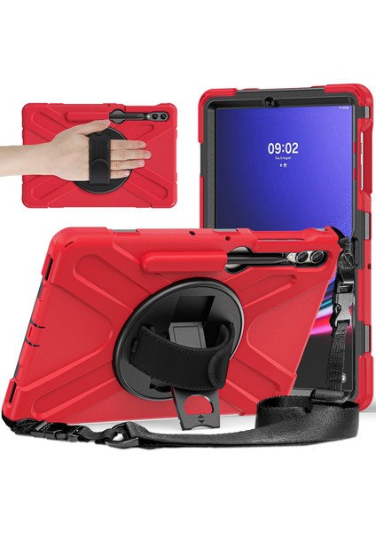 Samsung Galaxy Tab S9 Fe s9 s8 s7 Pc Silikon Sağlam El Bandı omuz Askılı Tablet Kılıfı (Yurt Dışından)