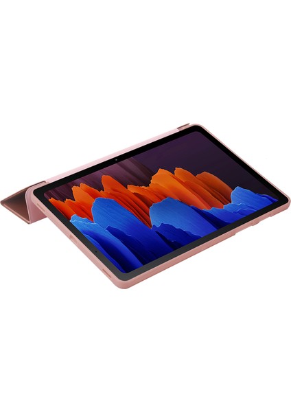 Seashell Digital Samsung Galaxy Tab S9 Çizilmez Pu Silikon Üçe Katlanmış Stand Tablet Kılıfı (Yurt Dışından)