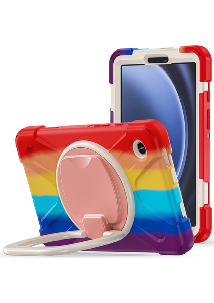 Samsung Galaxy Tab A9 Pc Silikon El Kavrama Dönen Tablet Kılıfı (Yurt Dışından)