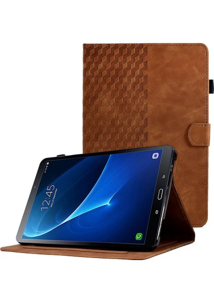 Samsung Galaxy Tab A 10.1 (T580 T585) Otomatik Uyandırma uyku Anti Düşme Kart Yuvaları standı Deri Tablet Kılıfı (Yurt Dışından)