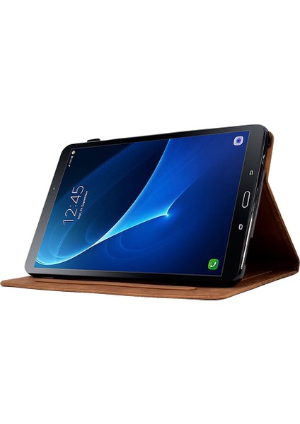 Samsung Galaxy Tab A 10.1 (T580 T585) Otomatik Uyandırma uyku Anti Düşme Kart Yuvaları standı Deri Tablet Kılıfı (Yurt Dışından)