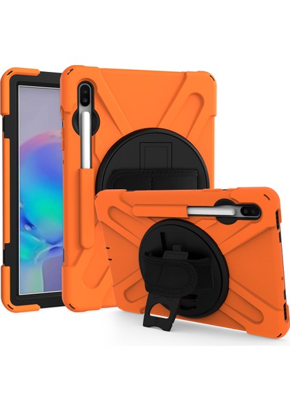 X Shape Pc Tpu El Askılı Kombinasyon Samsung Galaxy Tab S6 SM T860 (WI FI) T865 (Lte) Tablet Kılıfı (Yurt Dışından)
