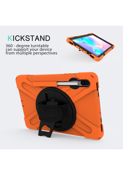 X Shape Pc Tpu El Askılı Kombinasyon Samsung Galaxy Tab S6 SM T860 (WI FI) T865 (Lte) Tablet Kılıfı (Yurt Dışından)